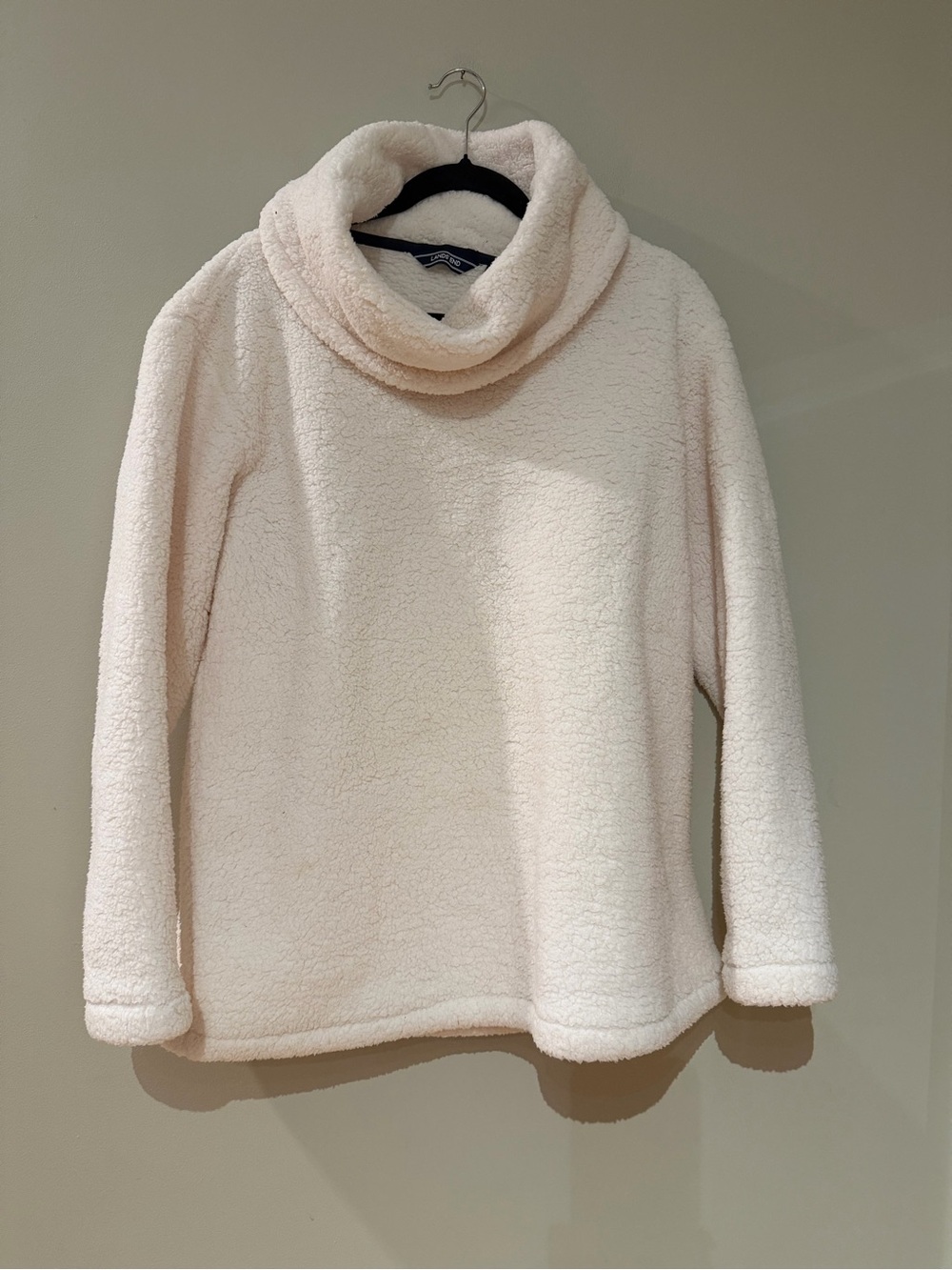 Lands End Cream Sherpa Sweater